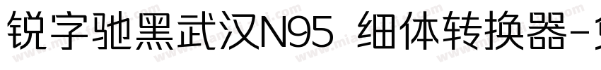 锐字驰黑武汉N95 细体转换器字体转换